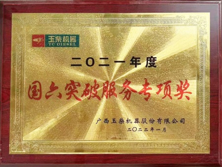 国六突破服务专项奖