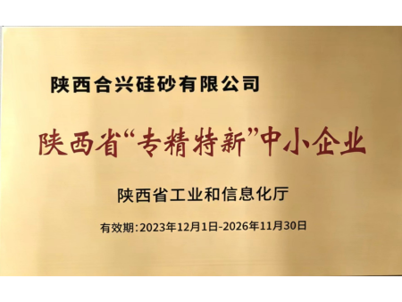陕西省“专精特新”中小企业
