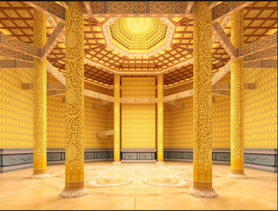 古建筑彩绘吊顶寺庙天花宗祠吊顶地宫吊顶代替彩绘安装简便