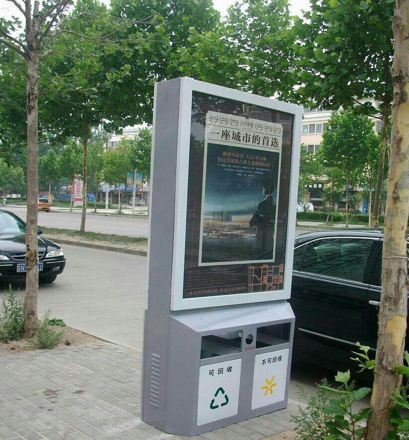 户外广告的优势广告垃圾箱