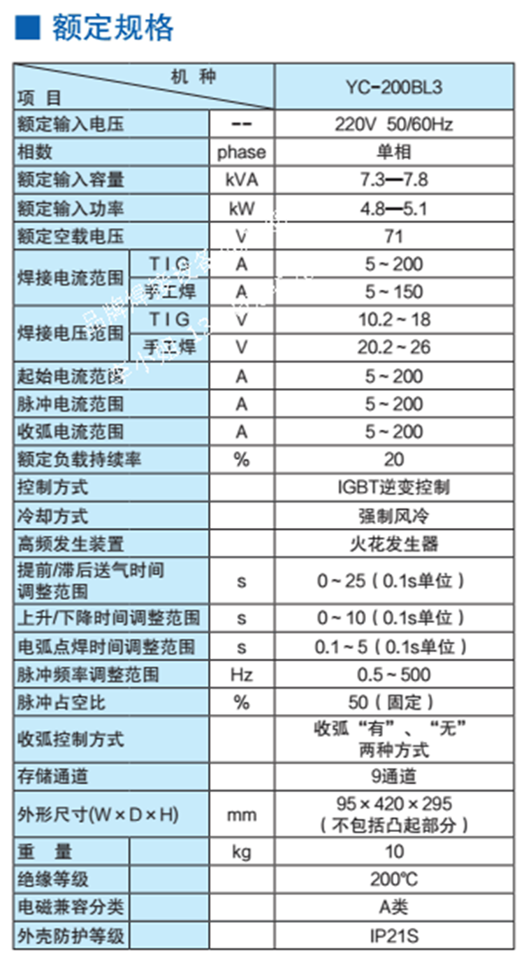 松下全数字直流氩弧焊机yc200bl全新上市