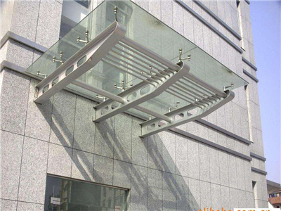 钢结构玻璃雨棚 玻璃雨棚钢结构
