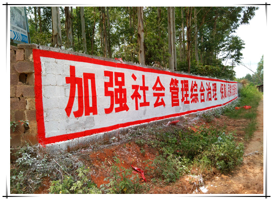 广西南宁墙体广告 政府标语