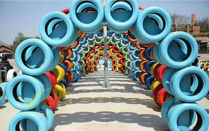 轮胎创意小品-江苏金伙伴工艺品有限公司